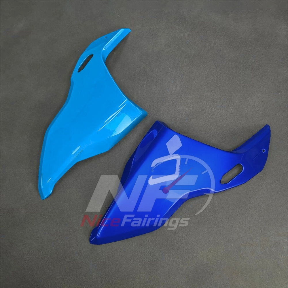 For BMW S1000RR 2025-2026 Blue Black Sportbike Fairing Set with Custom Painted Plastics | NiceFairings - side angle image