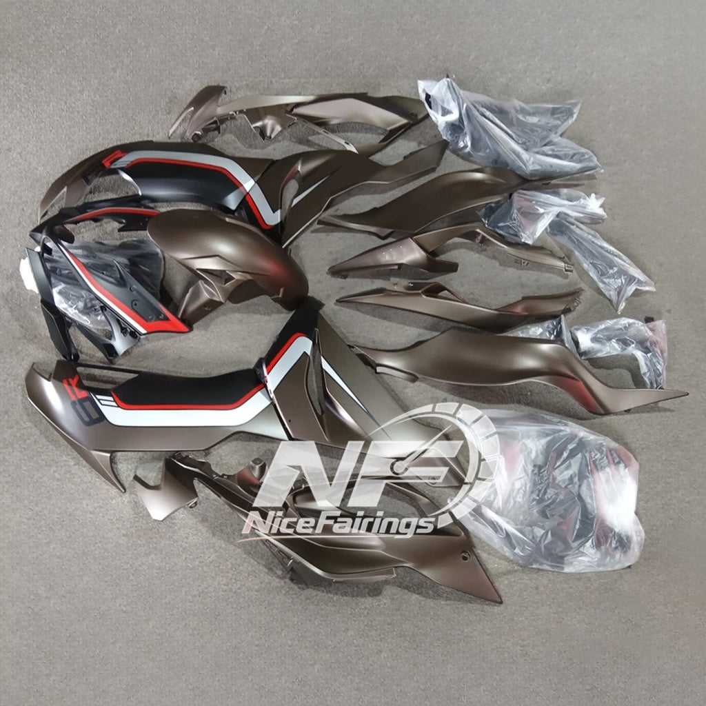 ZX6R 636 2019-2023 Painted Motorcycle Bodywork Grey Red | NiceFairings - side angle image