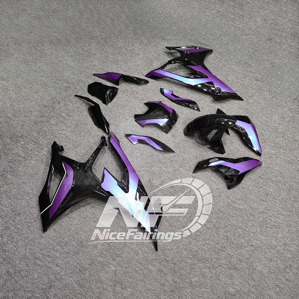For BMW S1000RR 2019-2022 Track Edition ABS Fairing Kit, Custom Painted Motorcycle Bodywork | NiceFairings - side angle image