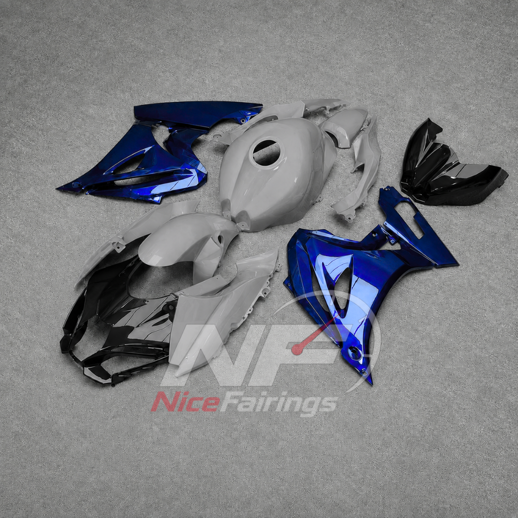 For Suzuki GSXR1000 K17 2017 2018-2026 ABS Fairing Kit Blue Painted Bodywork | NiceFairings - side angle image