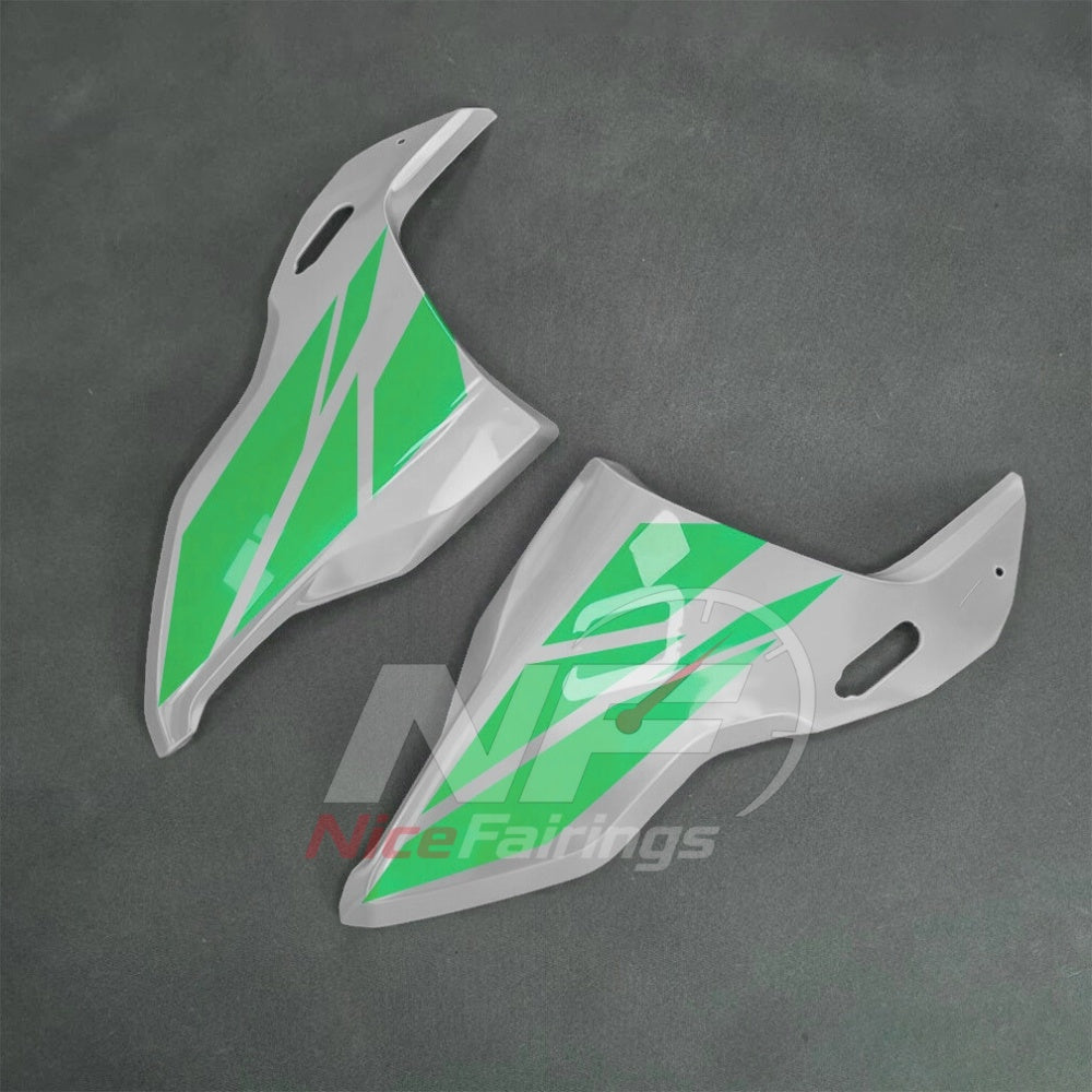 For BMW S1000RR 2025-2026 Green Black Sportbike Fairing Set with Custom Painted Plastics | NiceFairings - side angle image