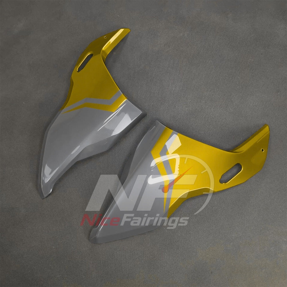 For BMW S1000RR 2025-2026 Yellow Black Custom Fairings with ABS Sportbike Plastics and Full Body Kit | NiceFairings - side angle image