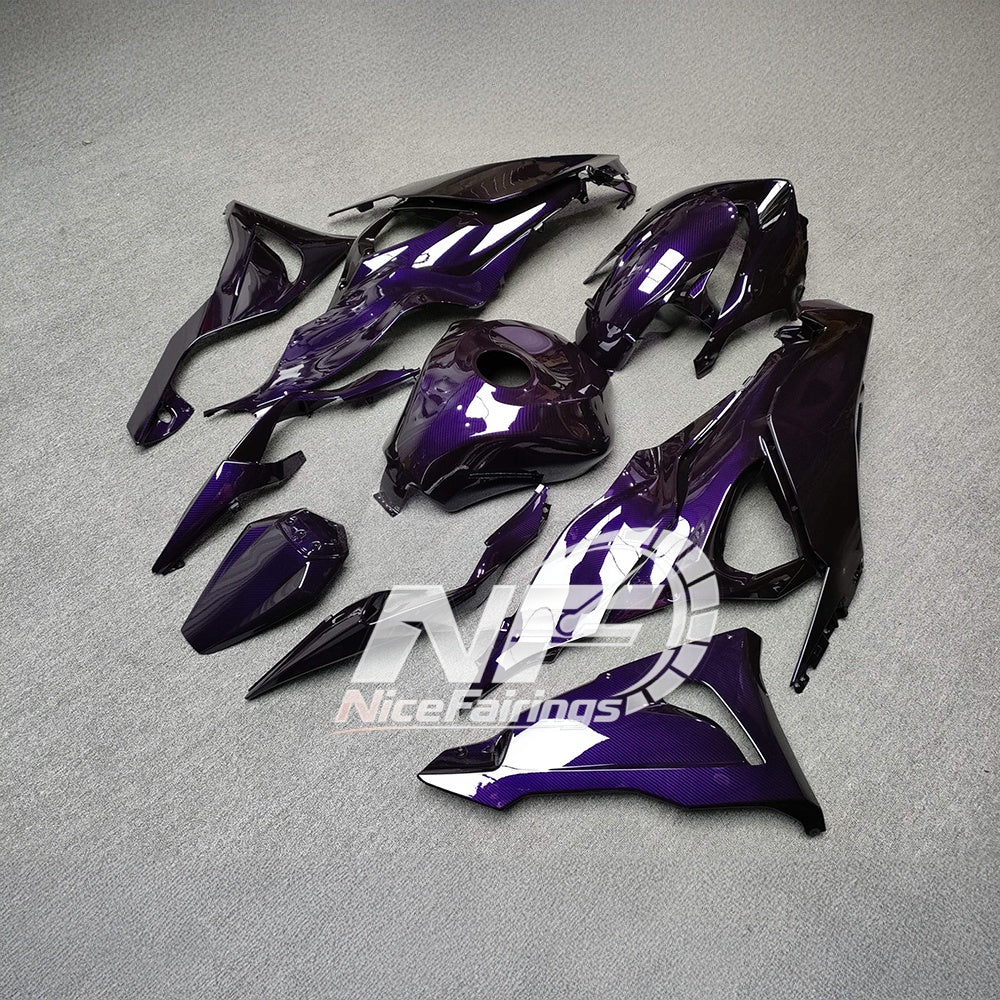 For Kawasaki Ninja ZX6R 636 2024-2025 Sportbike Plastics Gloss White Signature Edition | NiceFairings - side angle image