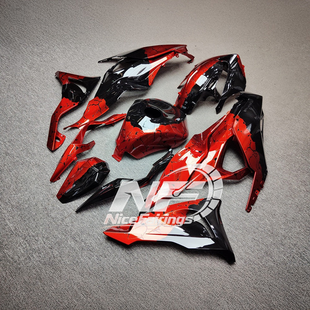 For Kawasaki ZX6R 636 2024-2025 ABS Fairing Kit Green Black Special Edition | NiceFairings - side angle image