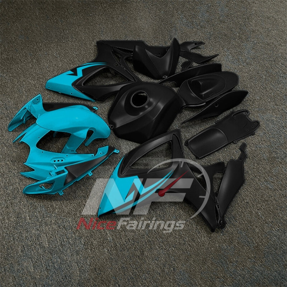 For Suzuki GSXR600 GSXR750 K6 2006-2007 Painted ABS Fairings Black Gray Complete Bodywork | NiceFairings - side angle image