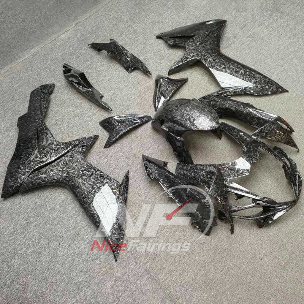 For Suzuki GSXR600 GSXR750 K11 2011-2016 ABS Fairing Kit White Black Painted Bodywork | NiceFairings - side angle image