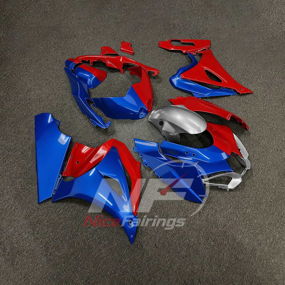 For Suzuki GSXR1000 K17 2017-2026 ABS Fairing Kit Blue Red Painted Bodywork | NiceFairings - side angle image