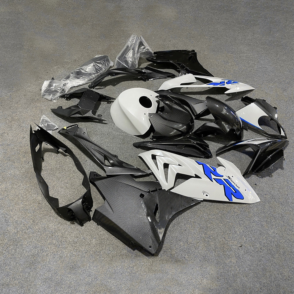 For BMW S1000RR 2017-2018 Red Black Elite Edition Custom Fairings, ABS Replacement Plastics Full Body Kit | NiceFairings - side angle image