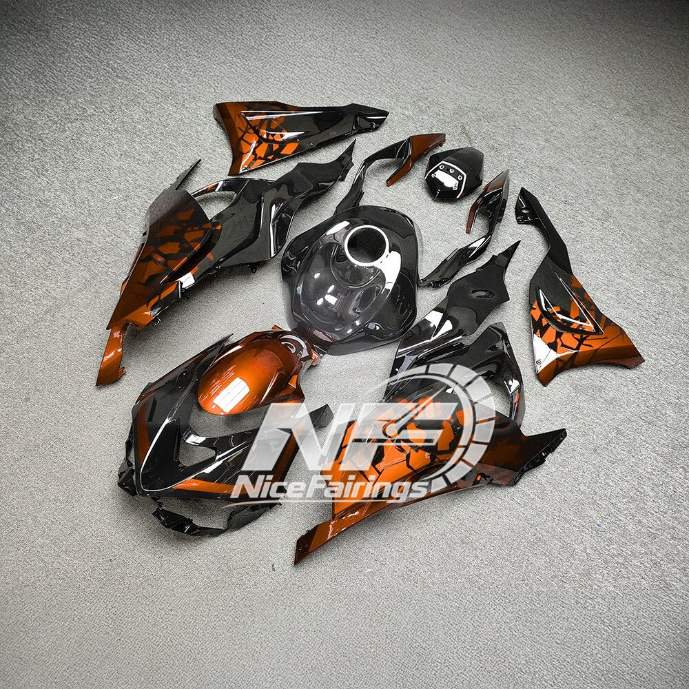 For Kawasaki ZX6R 636 2024-2025 Painted Motorcycle Bodywork Grey Red Special Edition | NiceFairings - side angle image