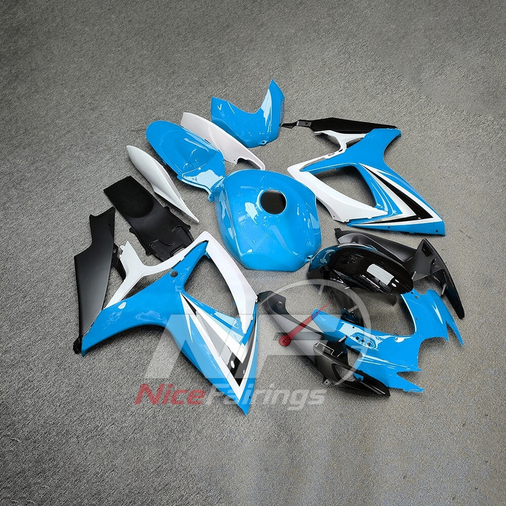 For Suzuki GSXR600 GSXR750 K6 2006-2007 ABS Body Kit Gray Street Track Fairings | NiceFairings - side angle image