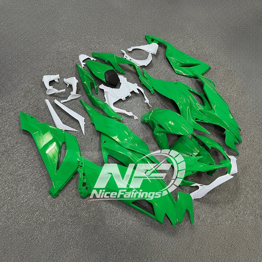 Kawasaki ZX6R 636 Custom Painted ABS Body Kit Lime Green | NiceFairings - side angle image