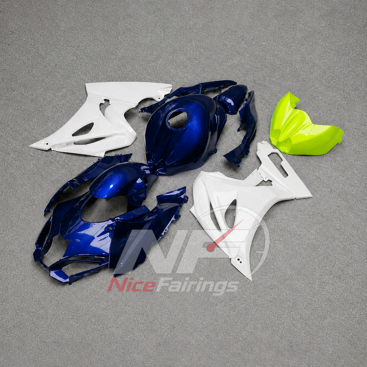 For Suzuki GSXR1000 K17 2017-2026 K17 Painted ABS Fairings Blue Black Complete Bodywork | NiceFairings - side angle image