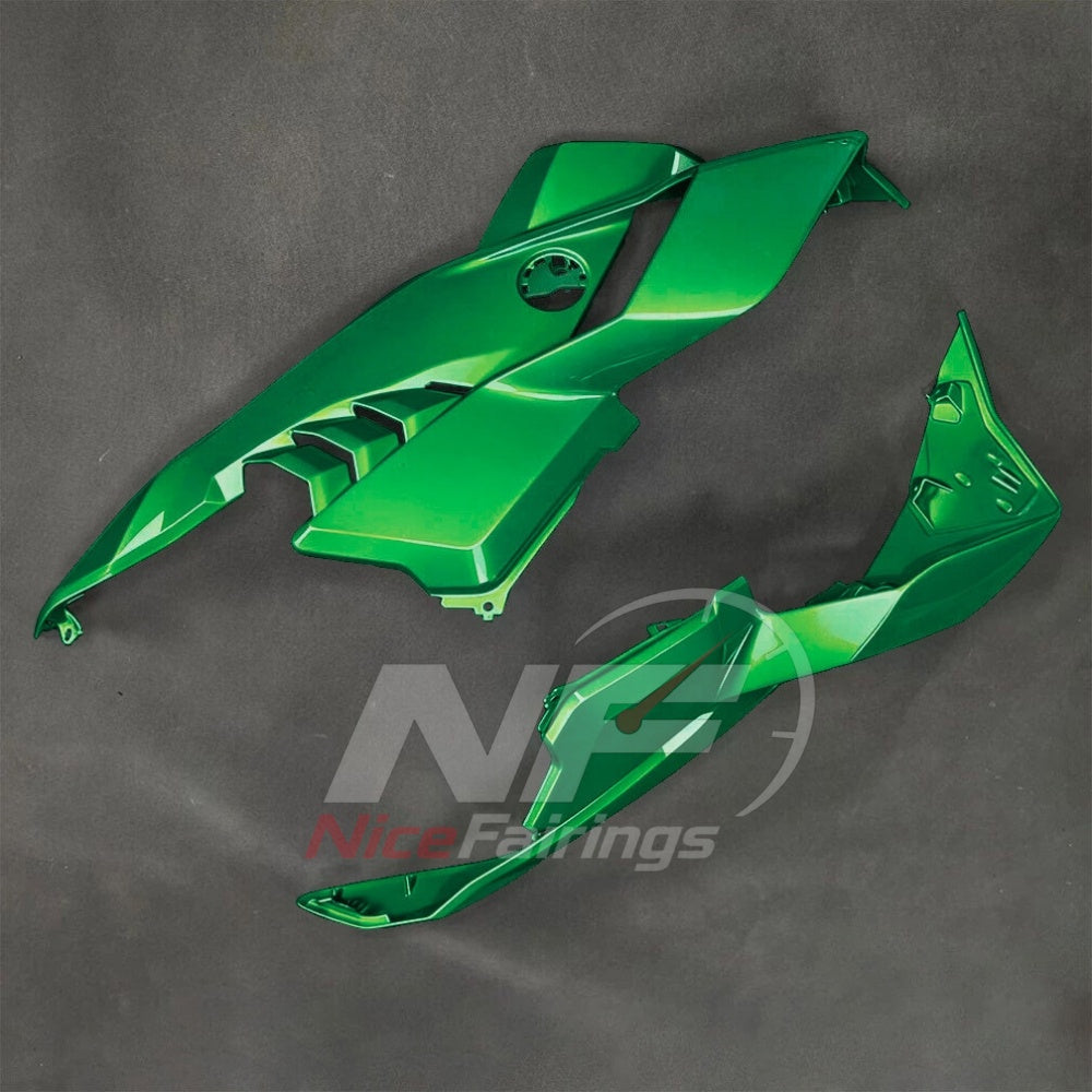 For BMW S1000RR 2025-2026 Green Black Custom Fairings with ABS Sportbike Plastics and Full Body Kit | NiceFairings - side angle image