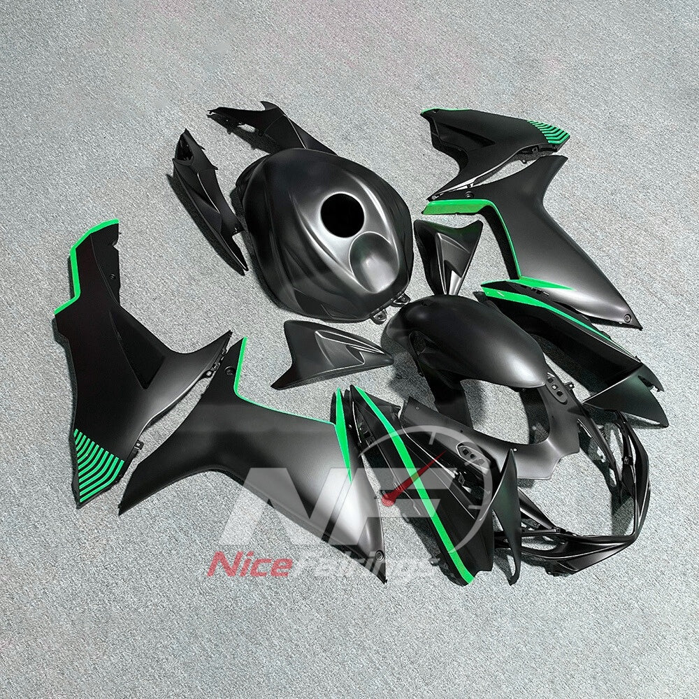 For Suzuki GSXR600 GSXR750 K11 2011-2016 Motorcycle Fairing Kit White Black Body Panels | NiceFairings - side angle image