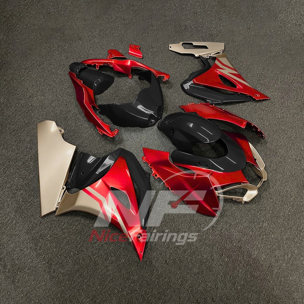 For Suzuki GSXR1000 K17 2017-2026 ABS Body Kit Red Black Street Track Fairings | NiceFairings - side angle image