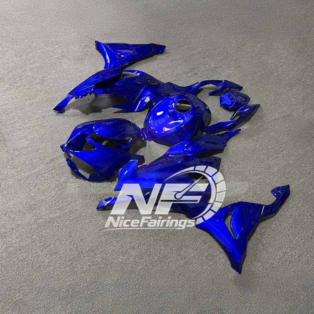 For Kawasaki Ninja ZX6R 636 2024-2025 Sportbike Plastics Orange Black Tank Cover | NiceFairings - side angle image