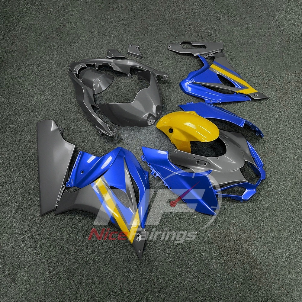 For Suzuki GSXR1000 K17 2017 2018-2026 ABS Body Kit Blue Street Track Fairings | NiceFairings - side angle image