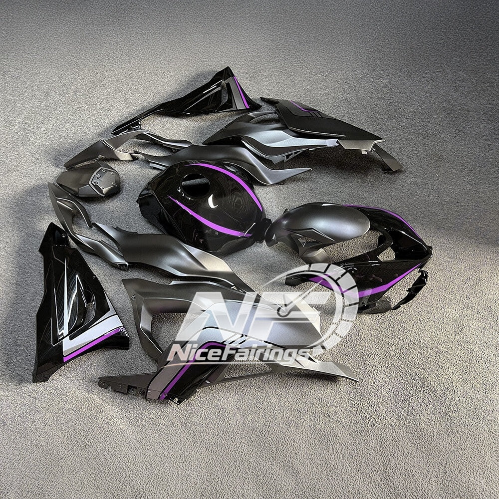 For Kawasaki ZX-6R 636 2024-2025 Replacement Fairing Set Blue Silver Tank Cover | NiceFairings - rear angle image