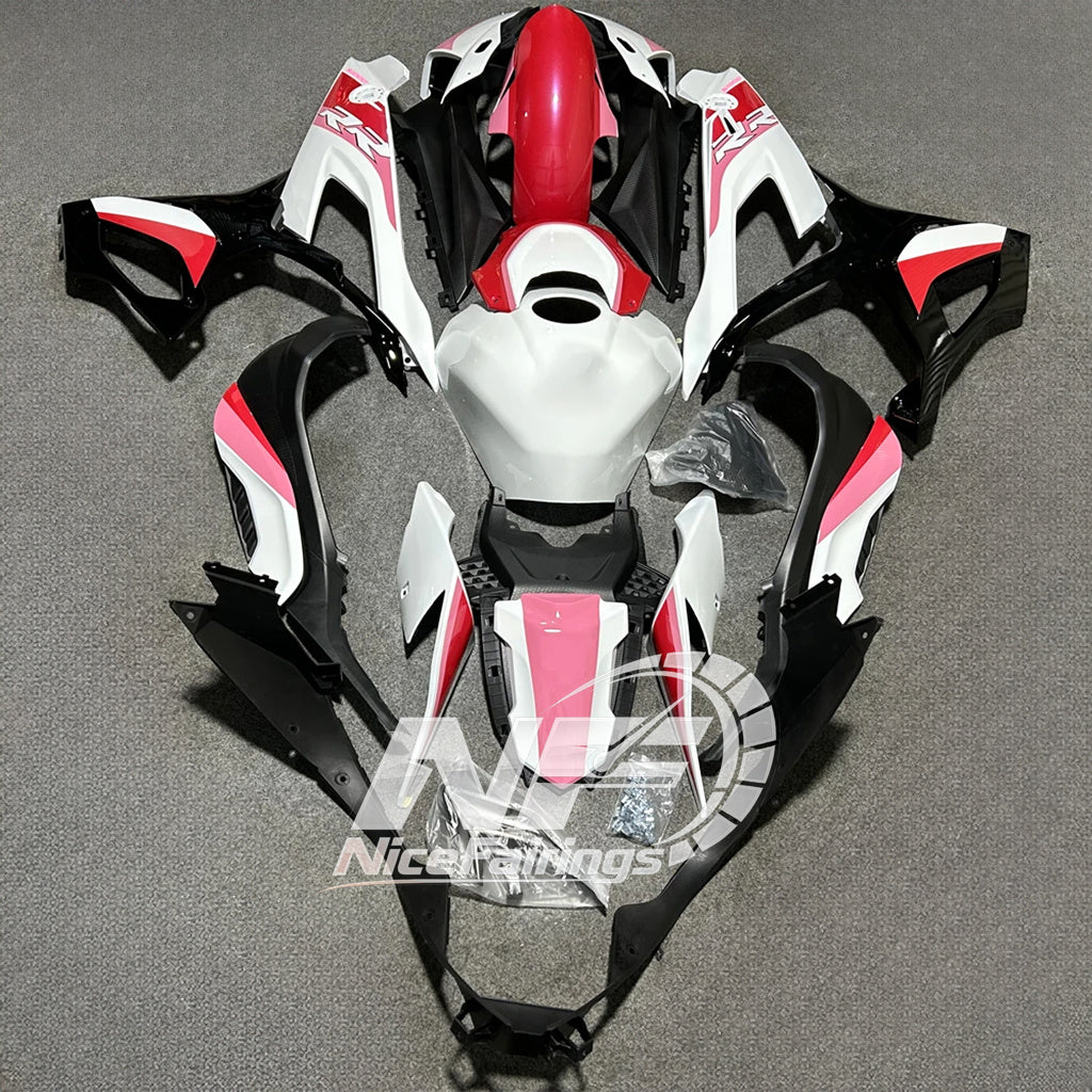 For BMW S1000RR 2019-2022 Silver Black Custom Painted ABS Body Kit With Tank Cover | NiceFairings - rear angle image