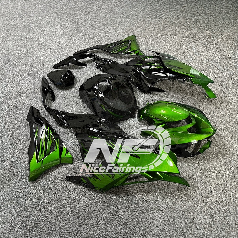 For Kawasaki ZX-6R 636 2024-2025 Replacement Fairing Set Matte Black Premium Edition | NiceFairings - rear angle image