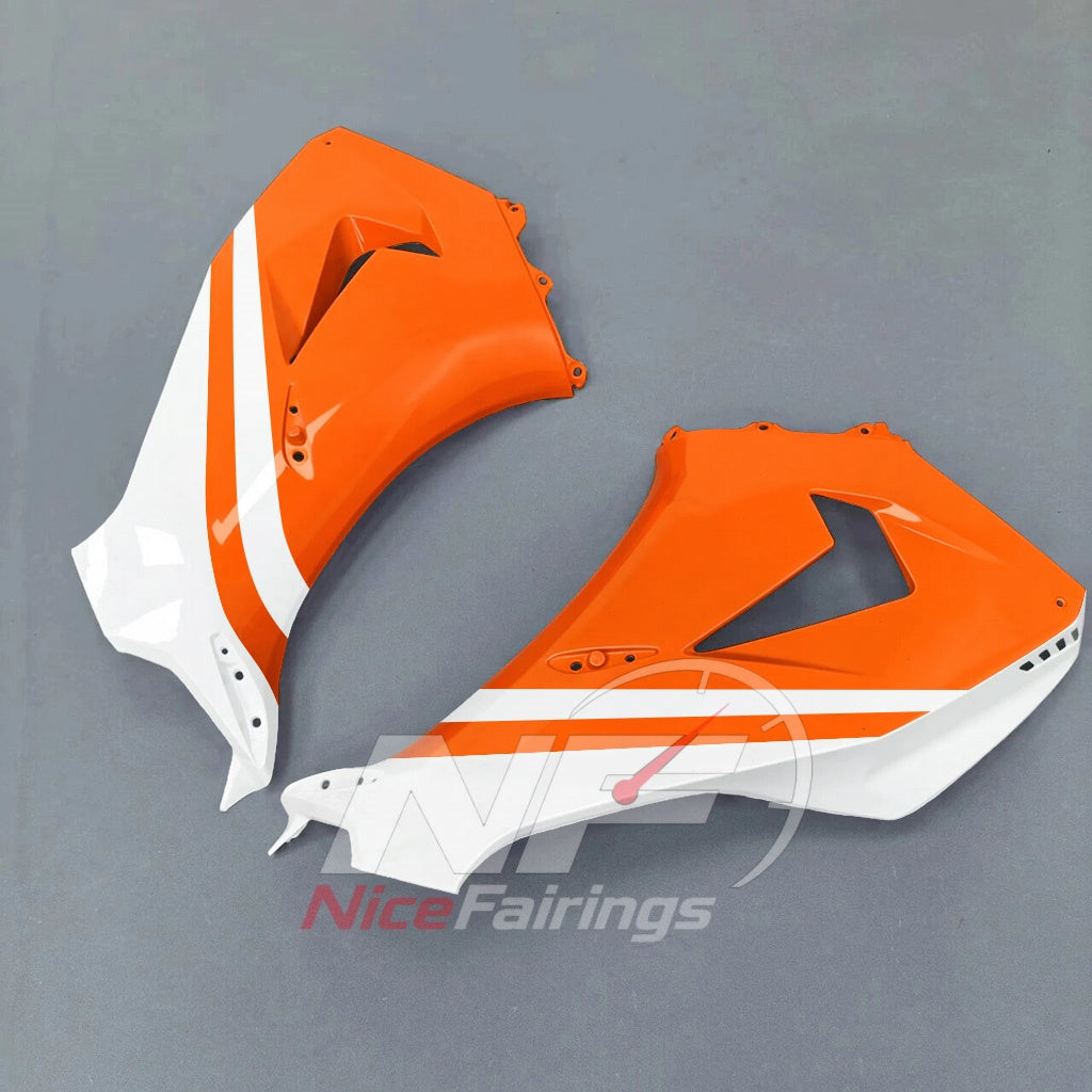 For Honda CBR1000RR-R 2024-2026 Orange Black ABS Body Kit with Street and Track Fairing Panels | NiceFairings - rear angle image