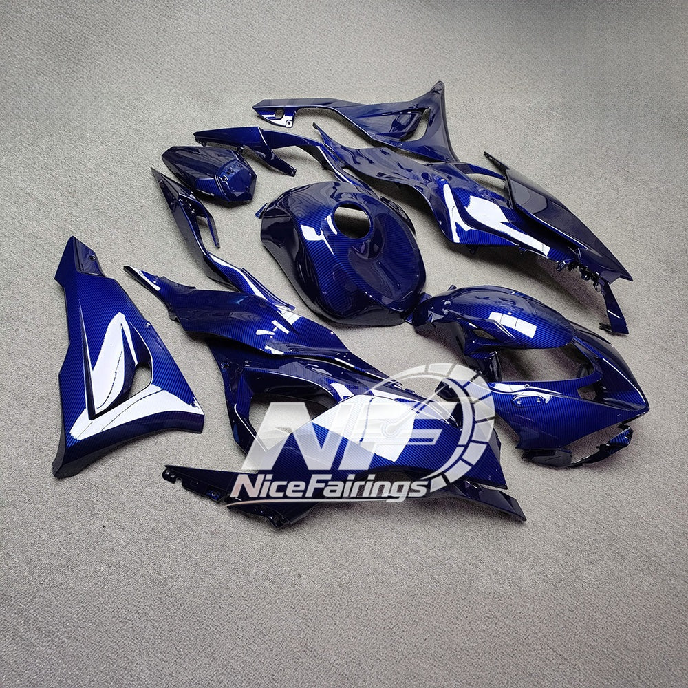 For Kawasaki ZX-6R 636 2024-2025 Replacement Fairing Set Matte Black Signature Edition | NiceFairings - rear angle image