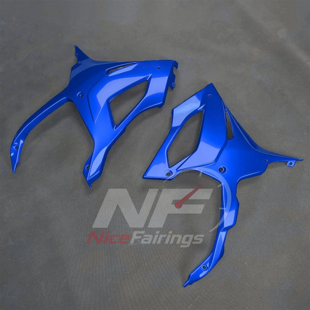 For BMW S1000RR 2025-2026 Blue Black Custom Fairings with ABS Sportbike Plastics and Full Body Kit | NiceFairings - rear angle image