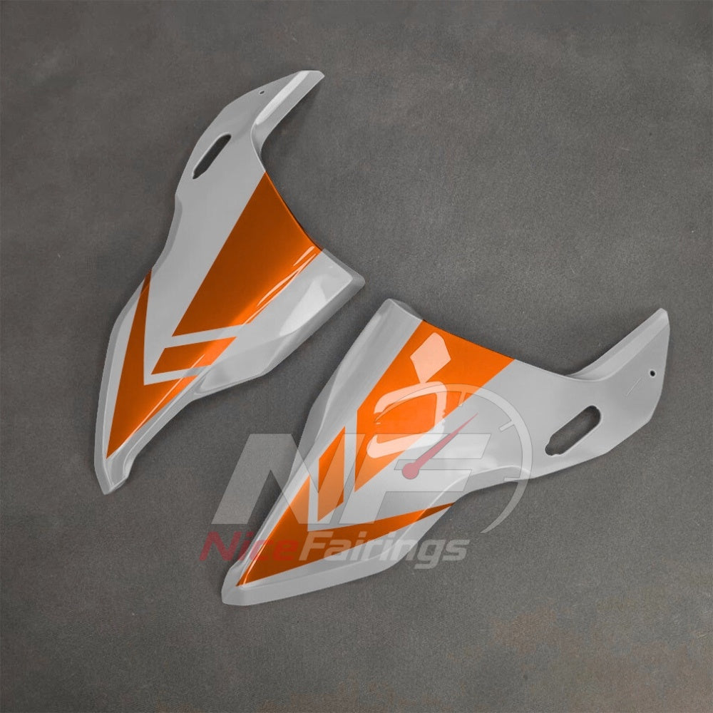 For BMW S1000RR 2025-2026 Orange Black ABS Body Kit with Street and Track Fairing Panels | NiceFairings - rear angle image