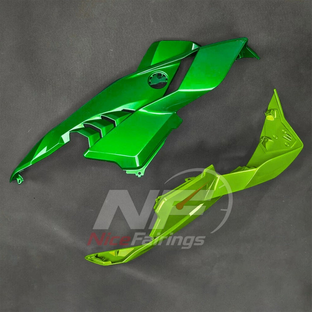 For BMW S1000RR 2025-2026 Green Black Custom Fairings with ABS Sportbike Plastics and Full Body Kit | NiceFairings - rear angle image
