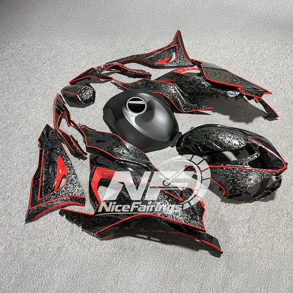 For Kawasaki ZX6R 636 Custom Painted ABS Body Kit Blue Silver Signature Edition | NiceFairings - rear angle image