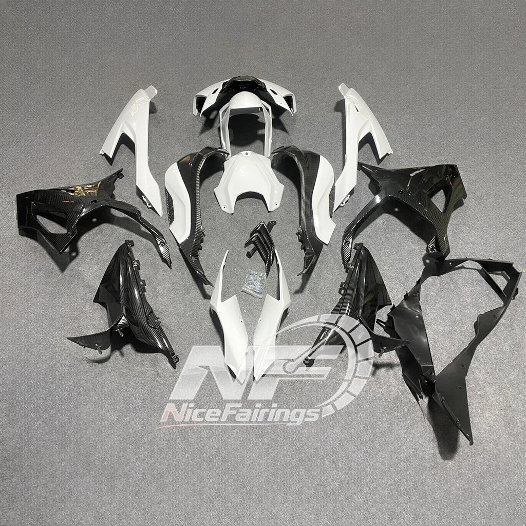 For BMW S1000RR 2019-2022 Blue Silver Custom Fairings, ABS Replacement Plastics Full Body Kit | NiceFairings - rear angle image