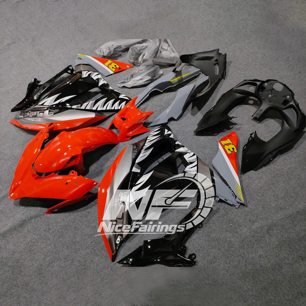 KAWASAKI Ninja 650 ER-6F Full Motorcycle Plastics red black tank-cover | NiceFairings - rear angle image