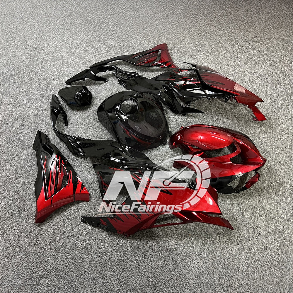 For Kawasaki ZX6R 636 2024-2025 ABS Fairing Kit Green Black Premium Edition | NiceFairings - rear angle image