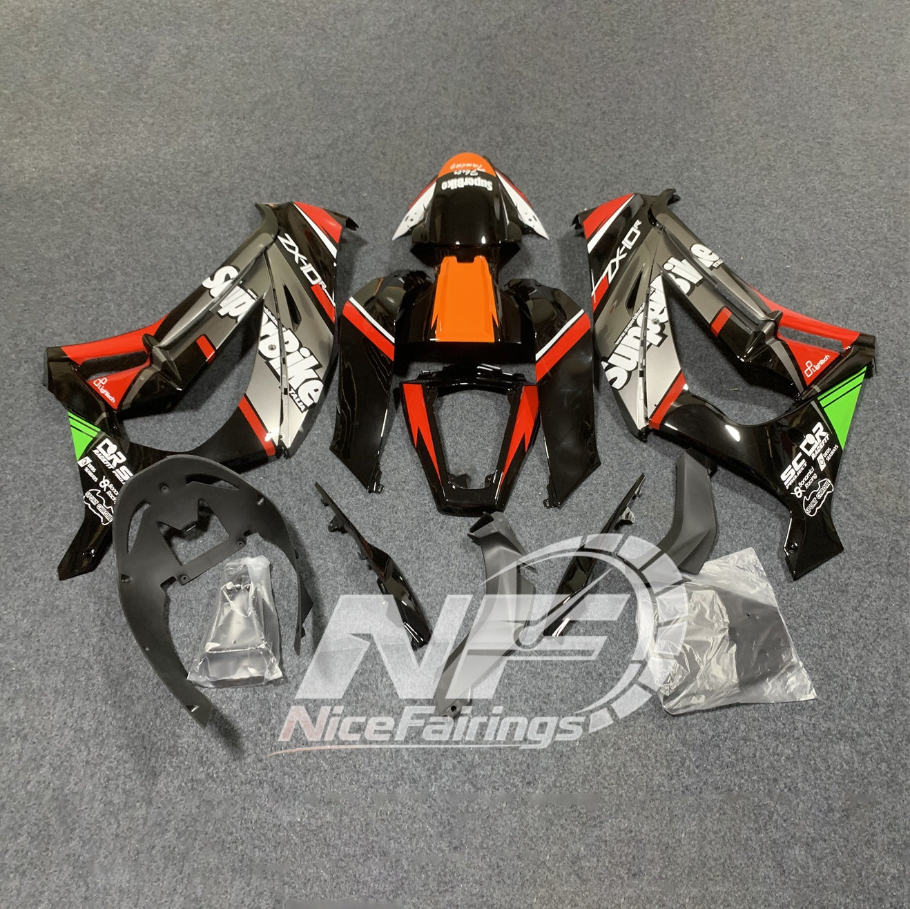 KAWASAKI Ninja ZX10R 2011-2015 Painted Bodywork Panels | NiceFairings - rear angle image