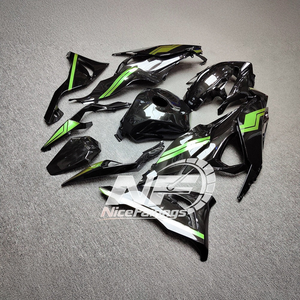 For Kawasaki ZX6R 636 2024-2025 ABS Fairing Kit Red Black Tank Cover | NiceFairings - rear angle image