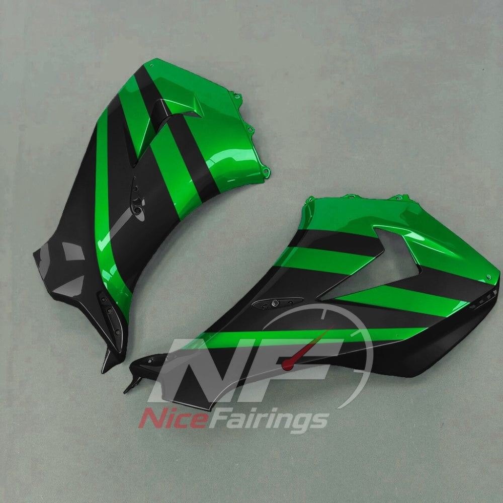 For Honda CBR1000RR-R 2024-2026 Green Black ABS Body Kit with Street and Track Fairing Panels | NiceFairings - rear angle image