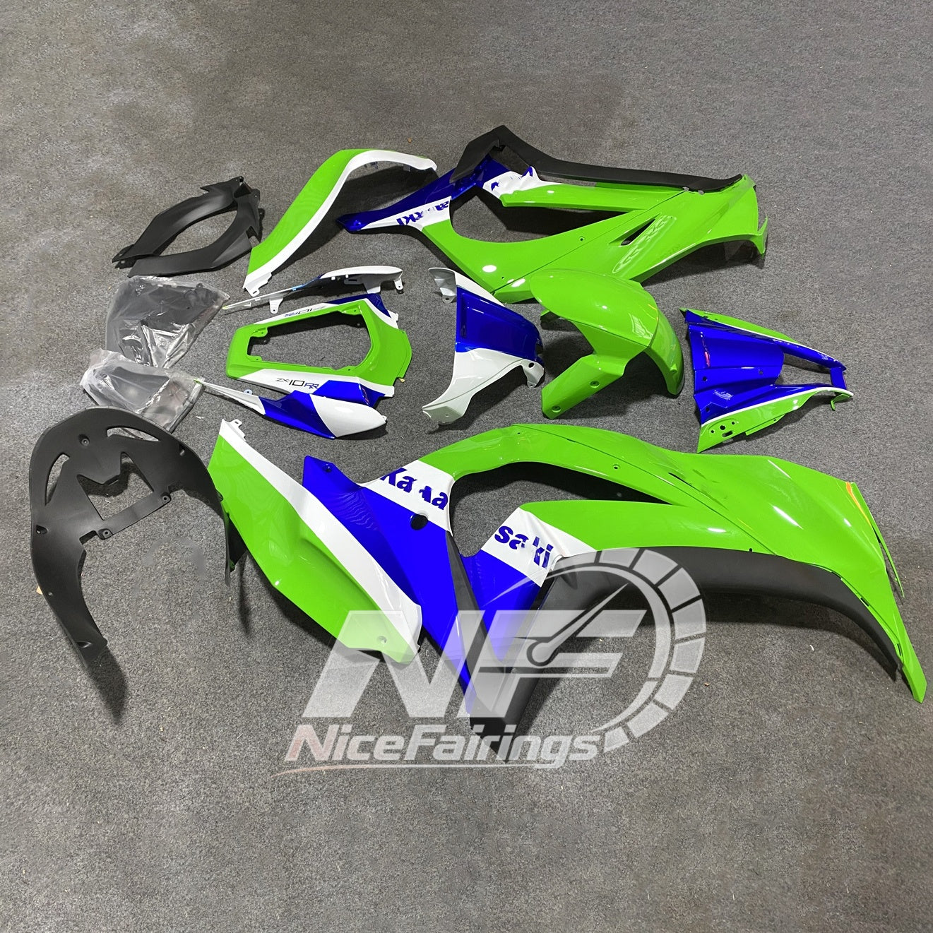 For KAWASAKI Ninja ZX10R 2011-2015 Custom Painted ABS Fairing Kit | NiceFairings - rear angle image