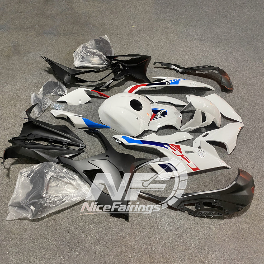 For BMW S1000RR 2019-2022 Lime Yellow Tank Cover ABS Fairing Kit, Custom Painted Motorcycle Bodywork | NiceFairings - rear angle image