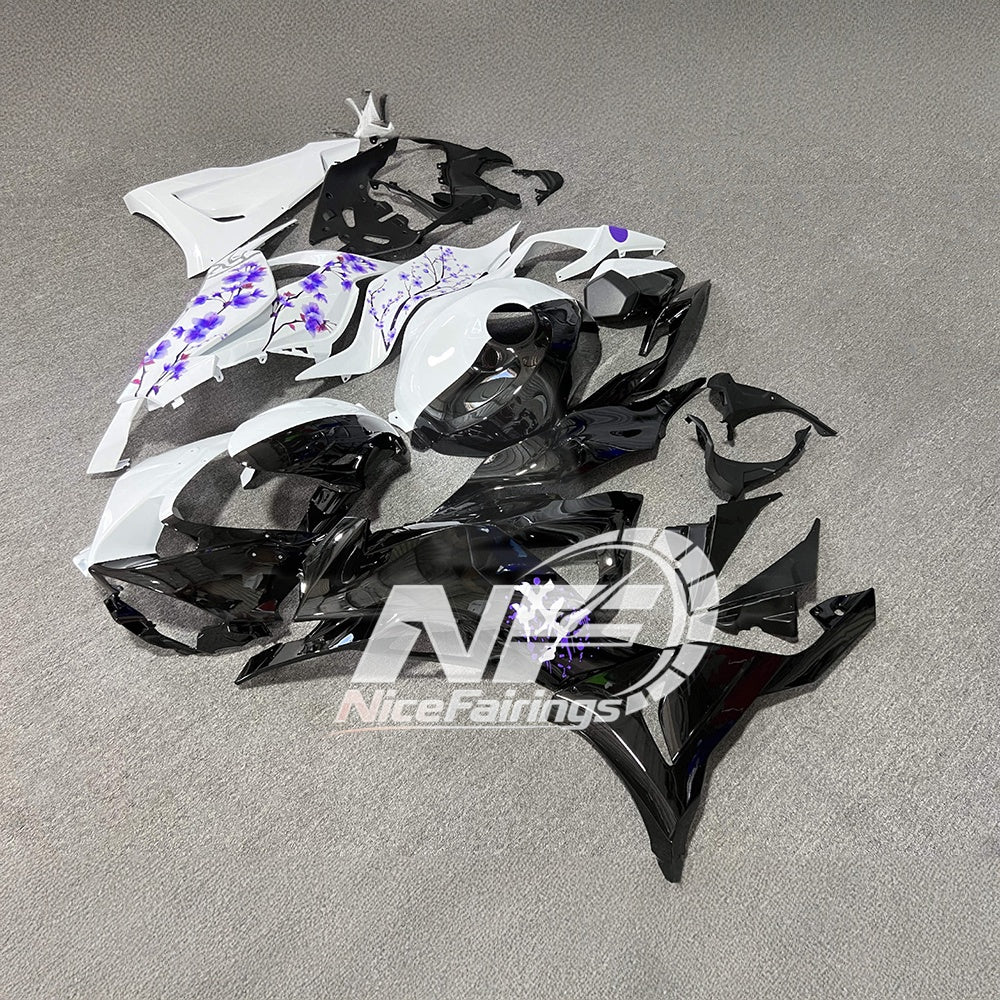 For Kawasaki ZX6R 636 2024-2025 ABS Fairing Kit Green Black Signature Edition | NiceFairings - rear angle image