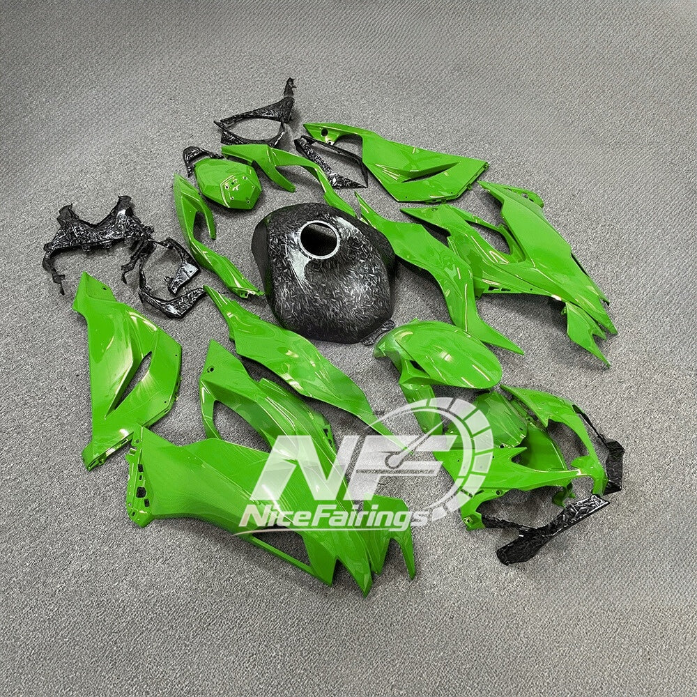 For Kawasaki ZX6R 636 2019-2023 Painted Motorcycle Bodywork Grey Red Premium Edition | NiceFairings - rear angle image