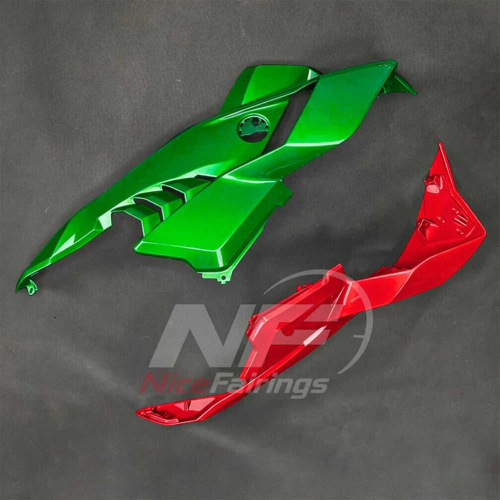 For BMW S1000RR 2025-2026 Red Black ABS Body Kit with Street and Track Fairing Panels | NiceFairings - rear angle image