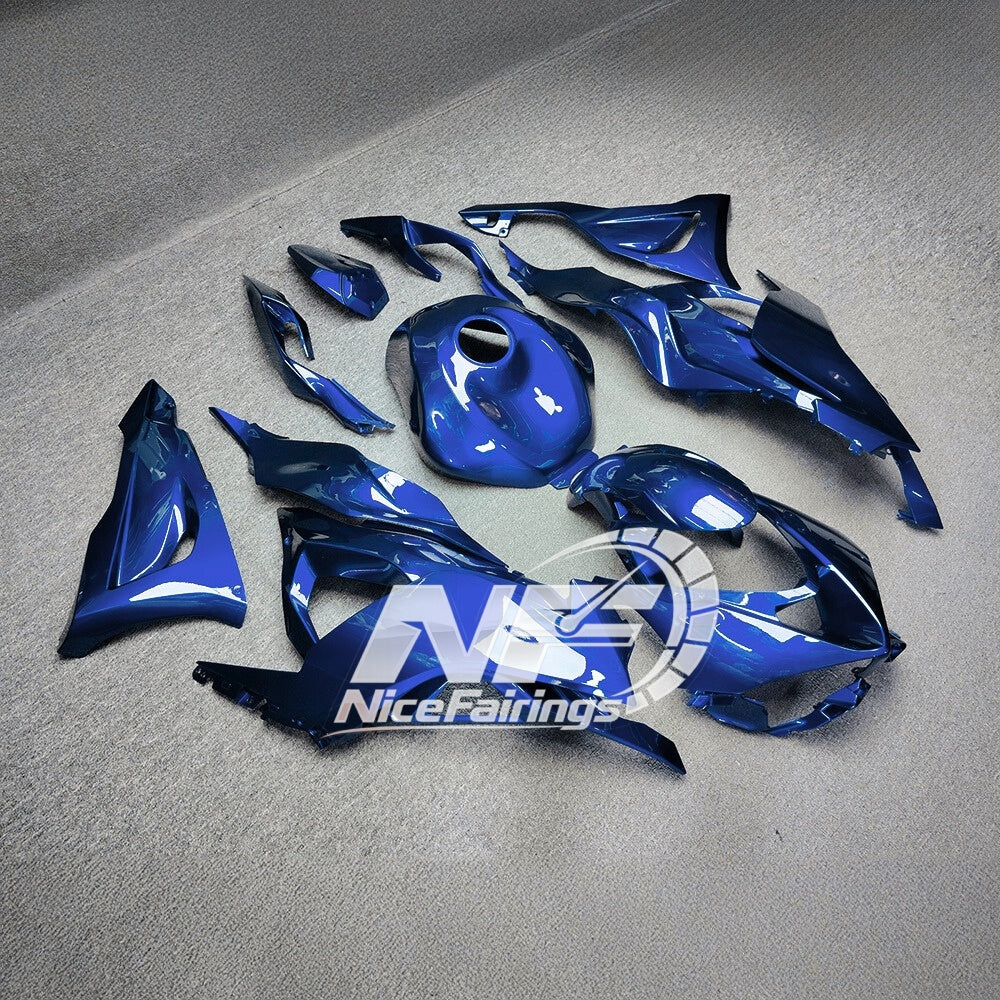 For Kawasaki Ninja ZX-6R 636 2024-2025 Custom Fairings Lime Green Tank Cover | NiceFairings - rear angle image