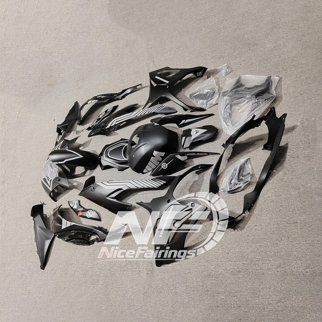 For BMW S1000RR 2019-2022 Blue Silver Custom Painted ABS Body Kit With Tank Cover | NiceFairings - rear angle image