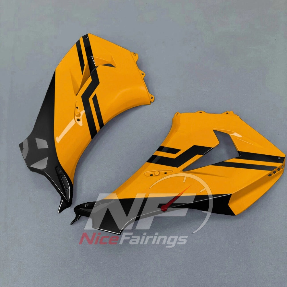 For Honda CBR1000RR-R 2024-2026 Yellow Black Custom Fairings with ABS Sportbike Plastics and Full Body Kit | NiceFairings - rear angle image