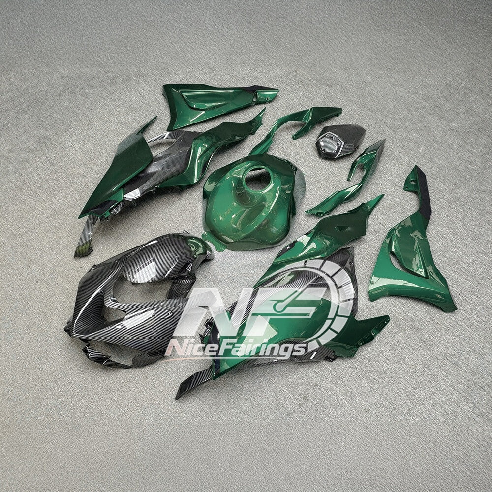 For Kawasaki ZX6R 636 2024-2025 Painted Motorcycle Bodywork Custom Graphics Premium Edition | NiceFairings - rear angle image