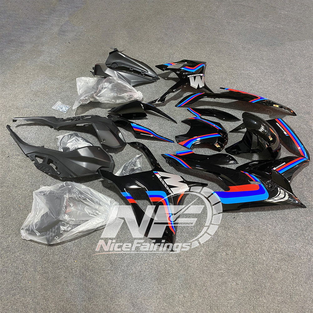 For BMW S1000RR 2019-2022 White Red Full Fairing Kit, Painted ABS Motorcycle Plastics | NiceFairings - rear angle image