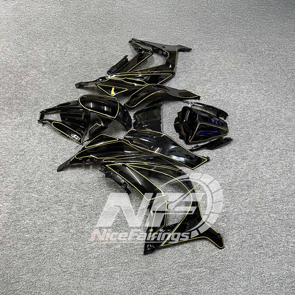 Ninja ZX10R 2011-2015 Custom Painted Replacement Plastics | NiceFairings - rear angle image