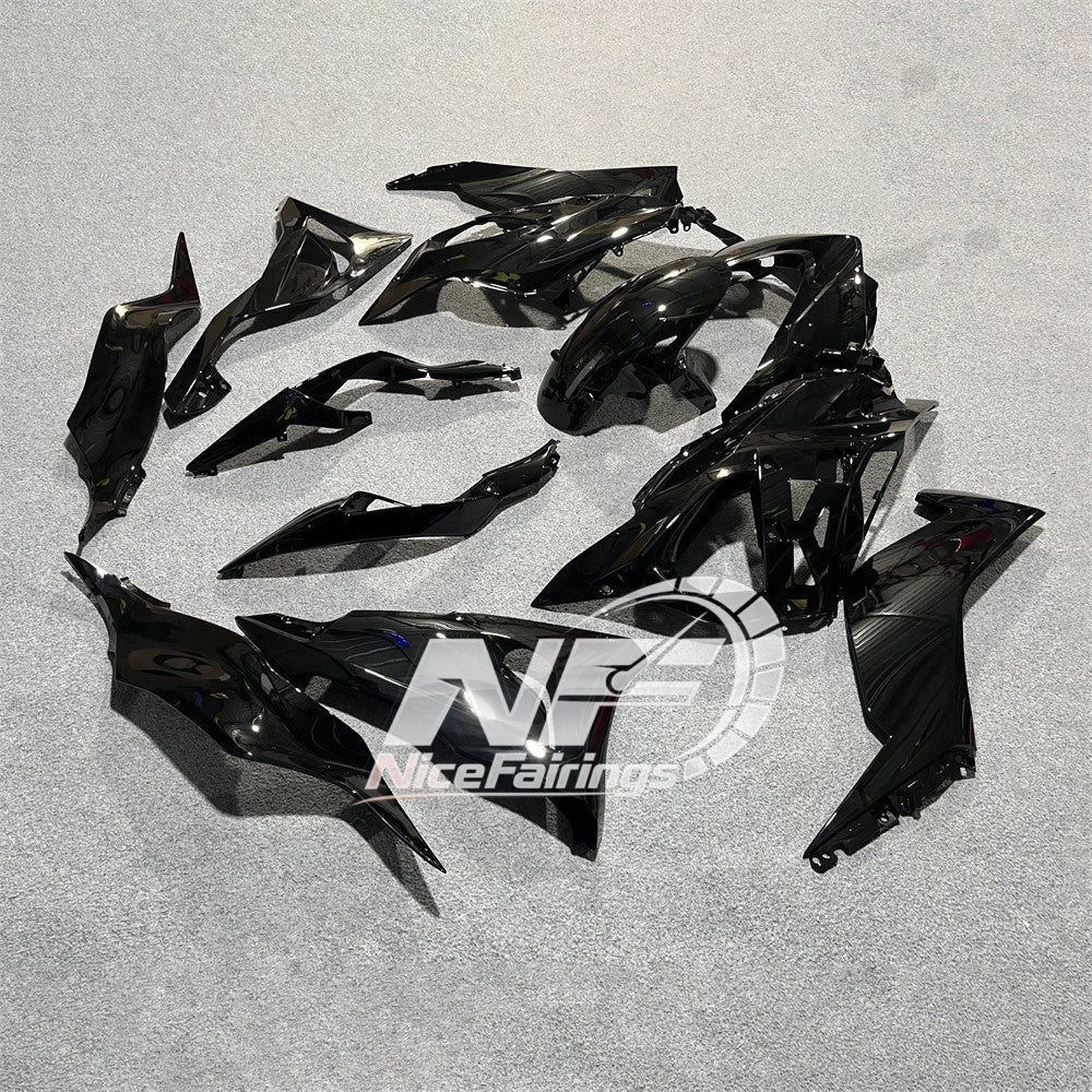For Kawasaki ZX6R 636 2024-2025 ABS Fairing Kit Green Black | NiceFairings - rear angle image