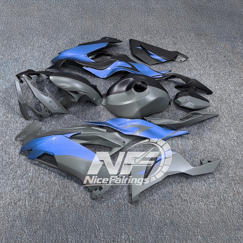 ZX6R 636 2019-2023 Painted Motorcycle Bodywork Green Black Tank Cover | NiceFairings - rear angle image