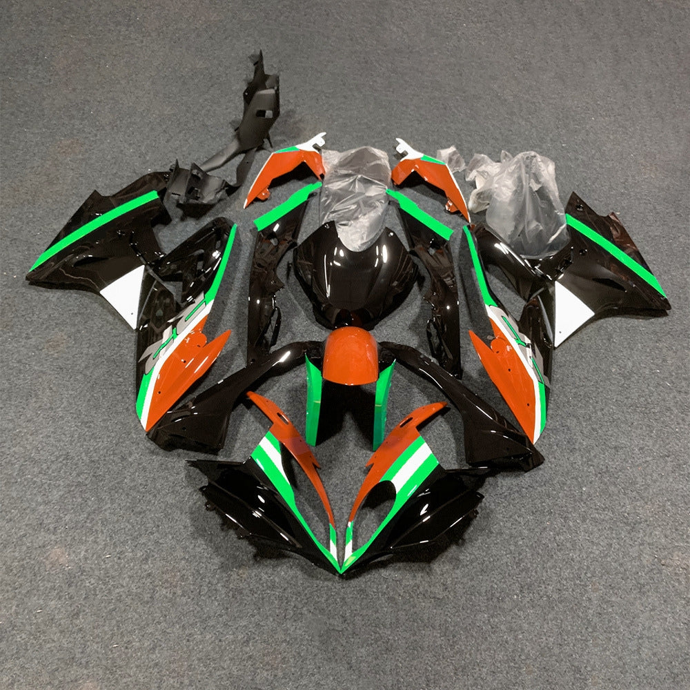 For BMW S1000RR 2017-2018 Carbon Look Standard No Tank Cover ABS Fairing Kit, Custom Painted Motorcycle Bodywork | NiceFairings - rear angle image
